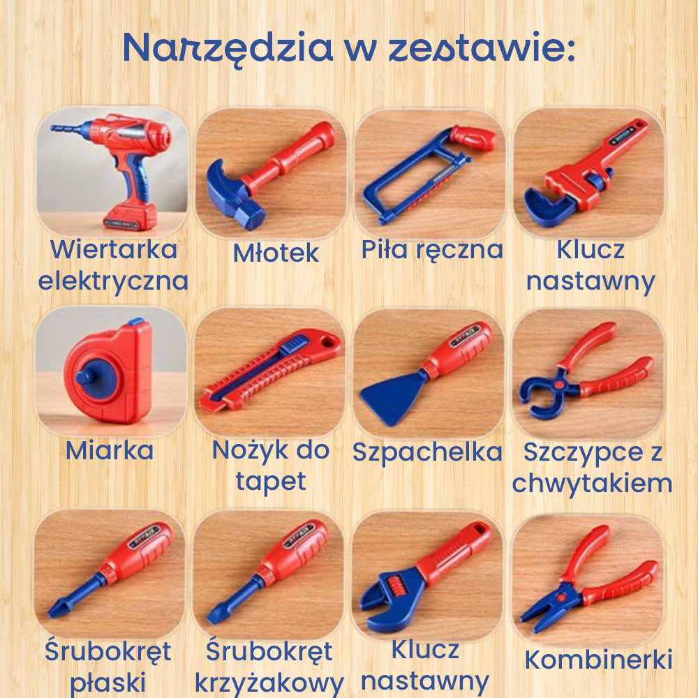 Tools – zestaw skrzynia narzędzi małego majsterkowicza