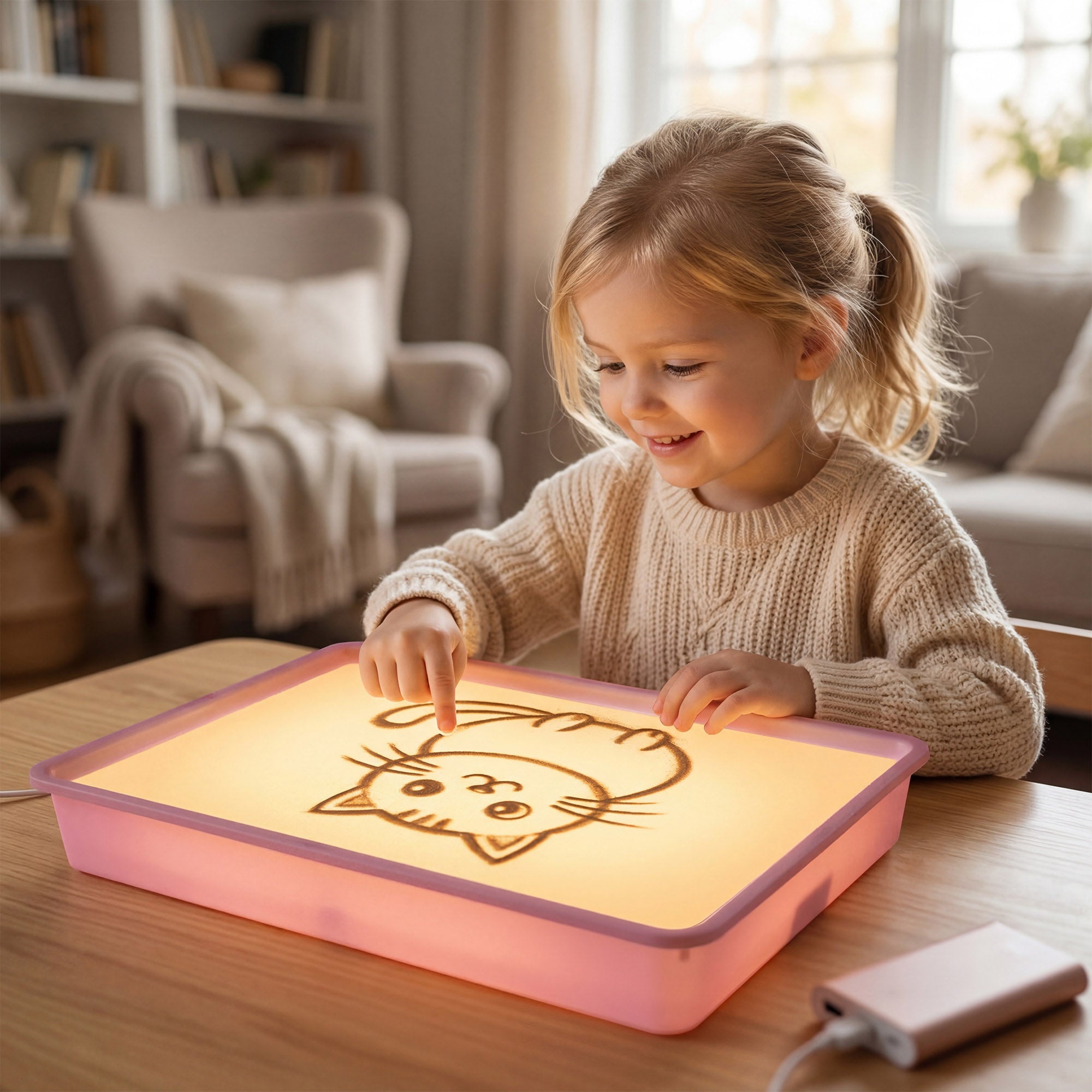 SandPainting - Tablica Do Rysowania Piaskiem Podświetlana