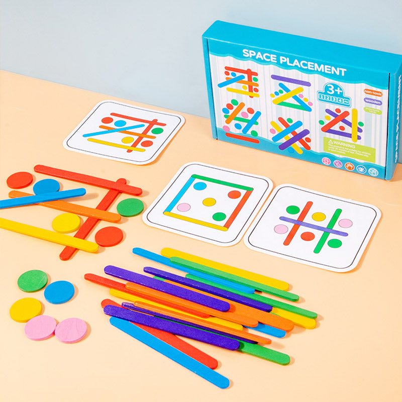 Kołka i patyczki - drewniana układanka