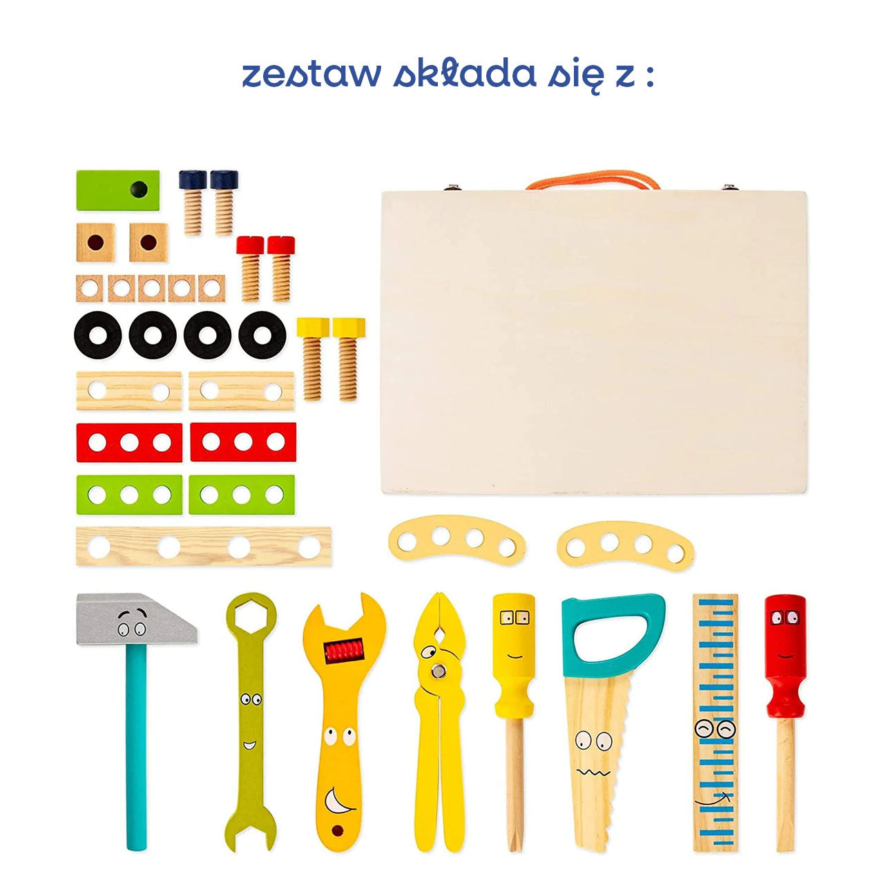 Drewniana Skrzynia z Narzędziami
