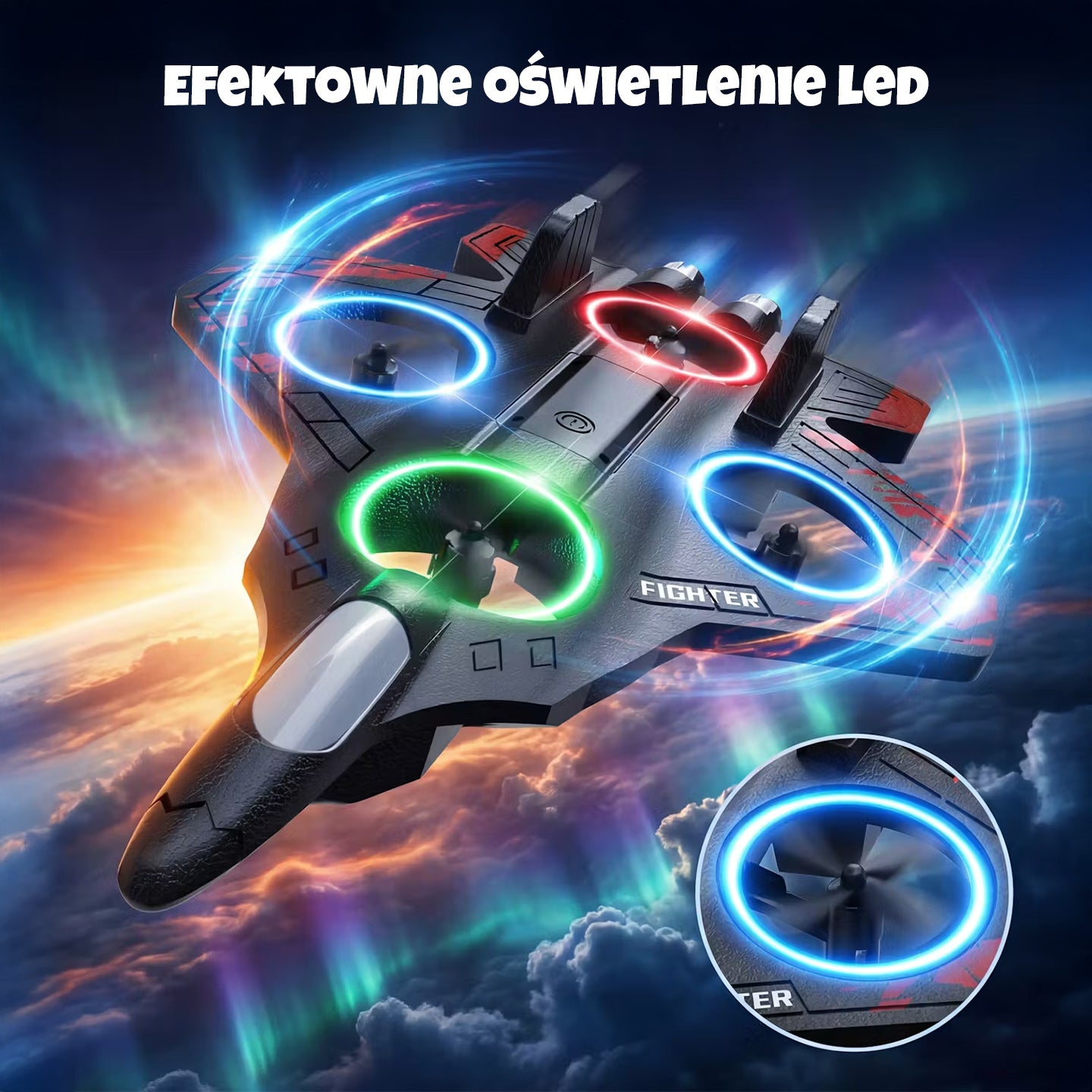 AIR FIGHTER - Samolot zdalnie sterowany styropianowy