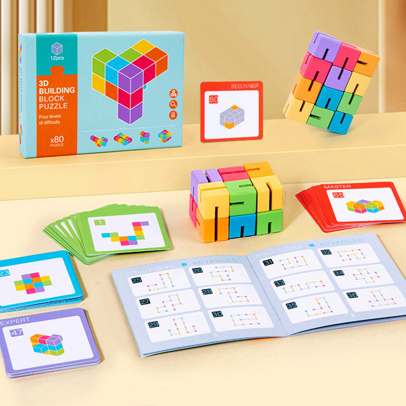 Drewniana układanka 3D