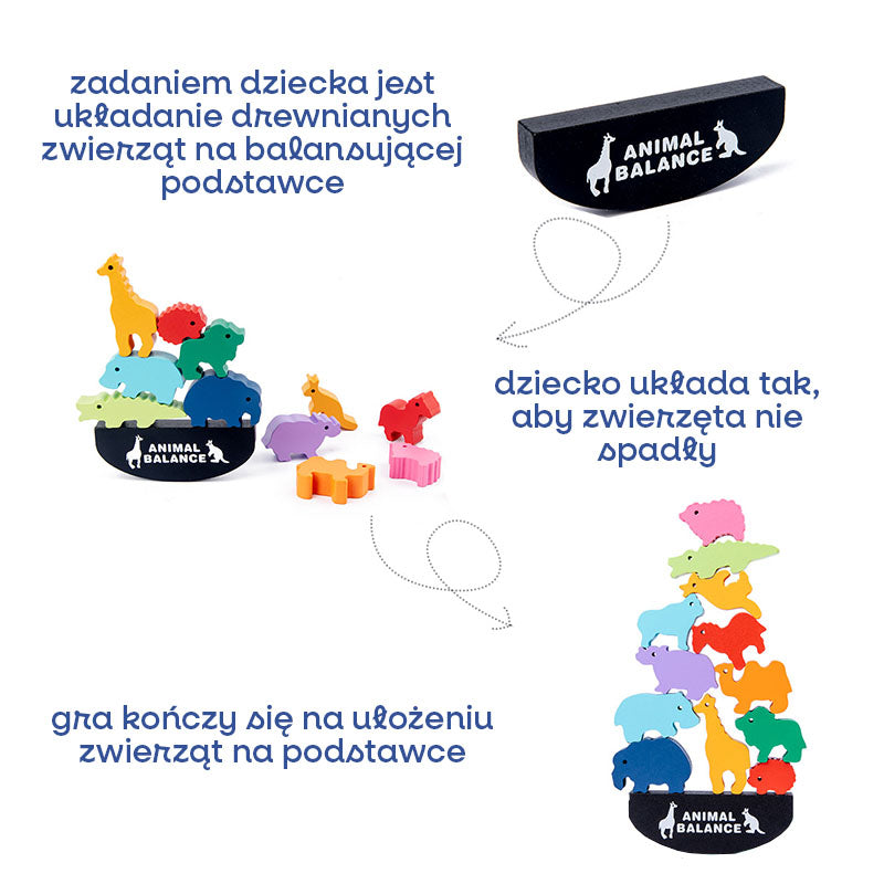 Zwierzaki Balansujące - Zabawa Zręcznościowa