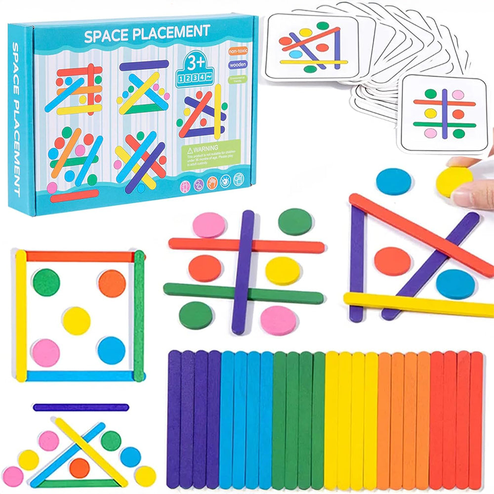 Kołka i patyczki - drewniana układanka