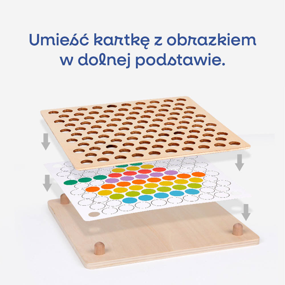 Drewniana układanka Montessori