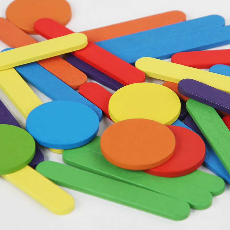 Kołka i patyczki - drewniana układanka