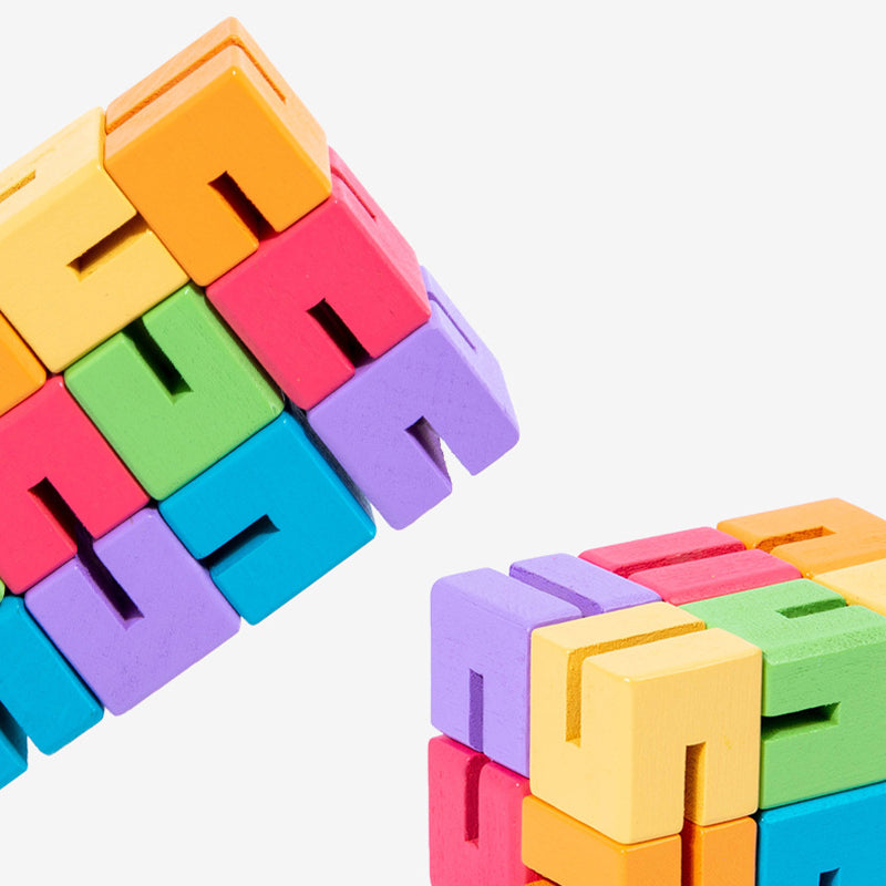 Drewniana układanka 3D