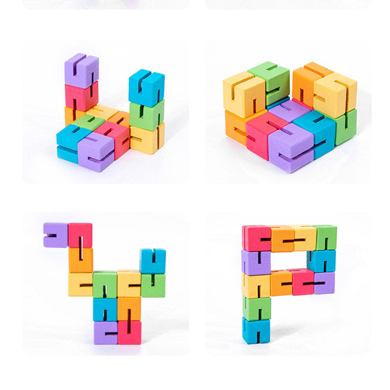 Drewniana układanka 3D