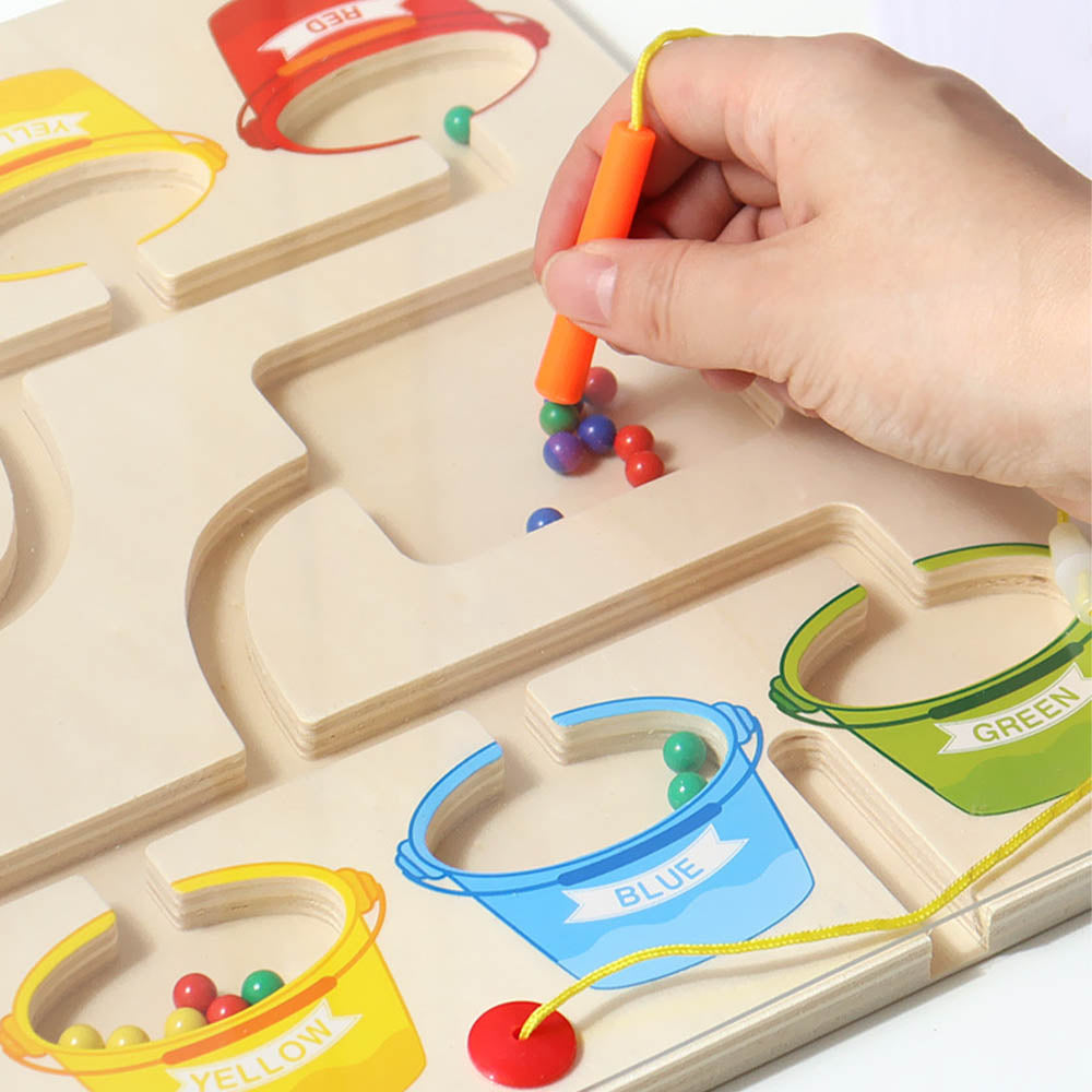 BucketPuzzle - Magnetyczna gra edukacyjna – Sortowanie kolorów