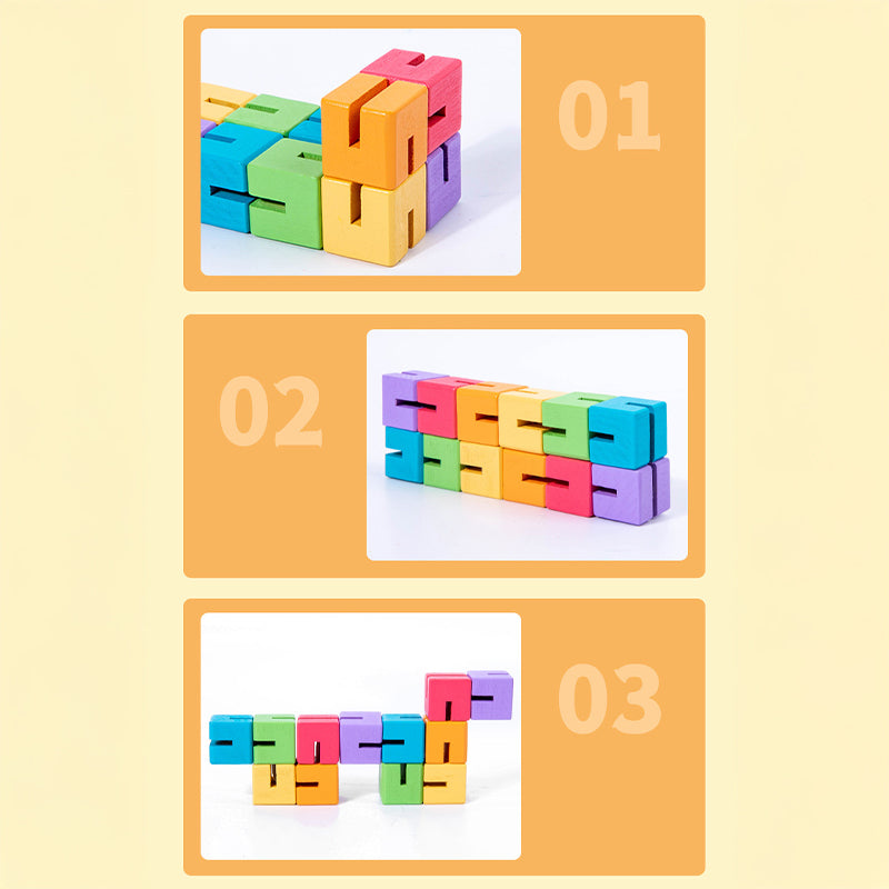 Drewniana układanka 3D