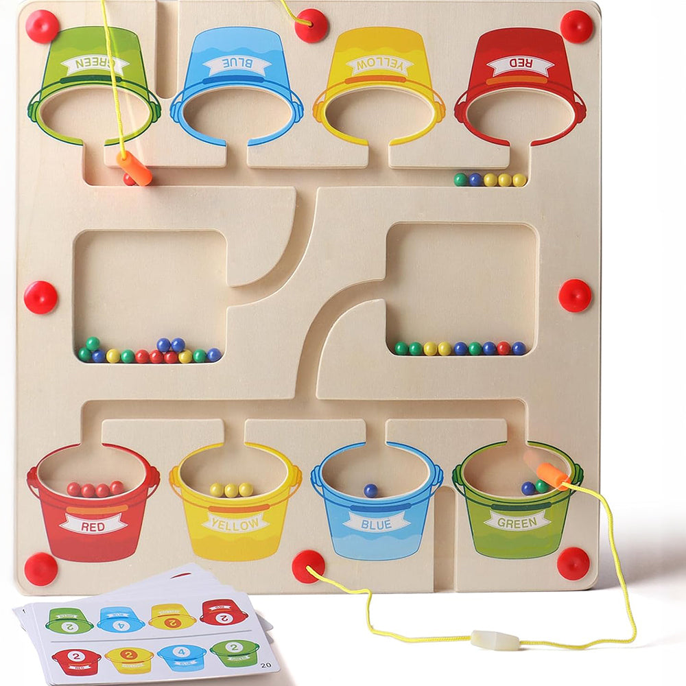 BucketPuzzle - Magnetyczna gra edukacyjna – Sortowanie kolorów