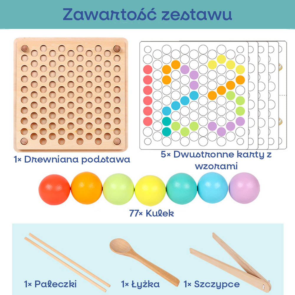 Drewniana układanka Montessori