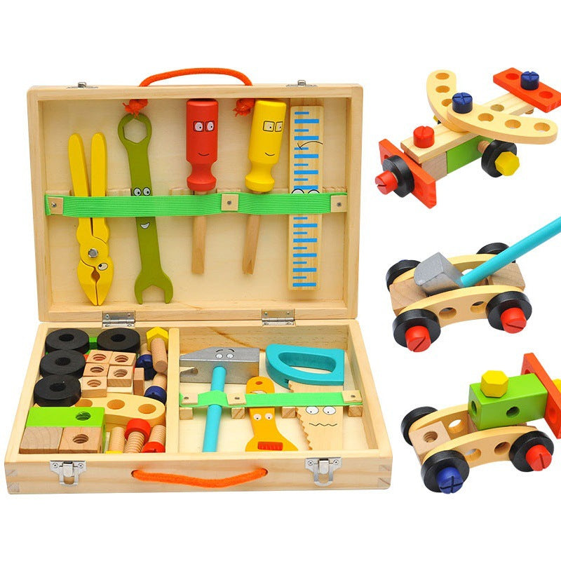 Drewniana Skrzynia z Narzędziami