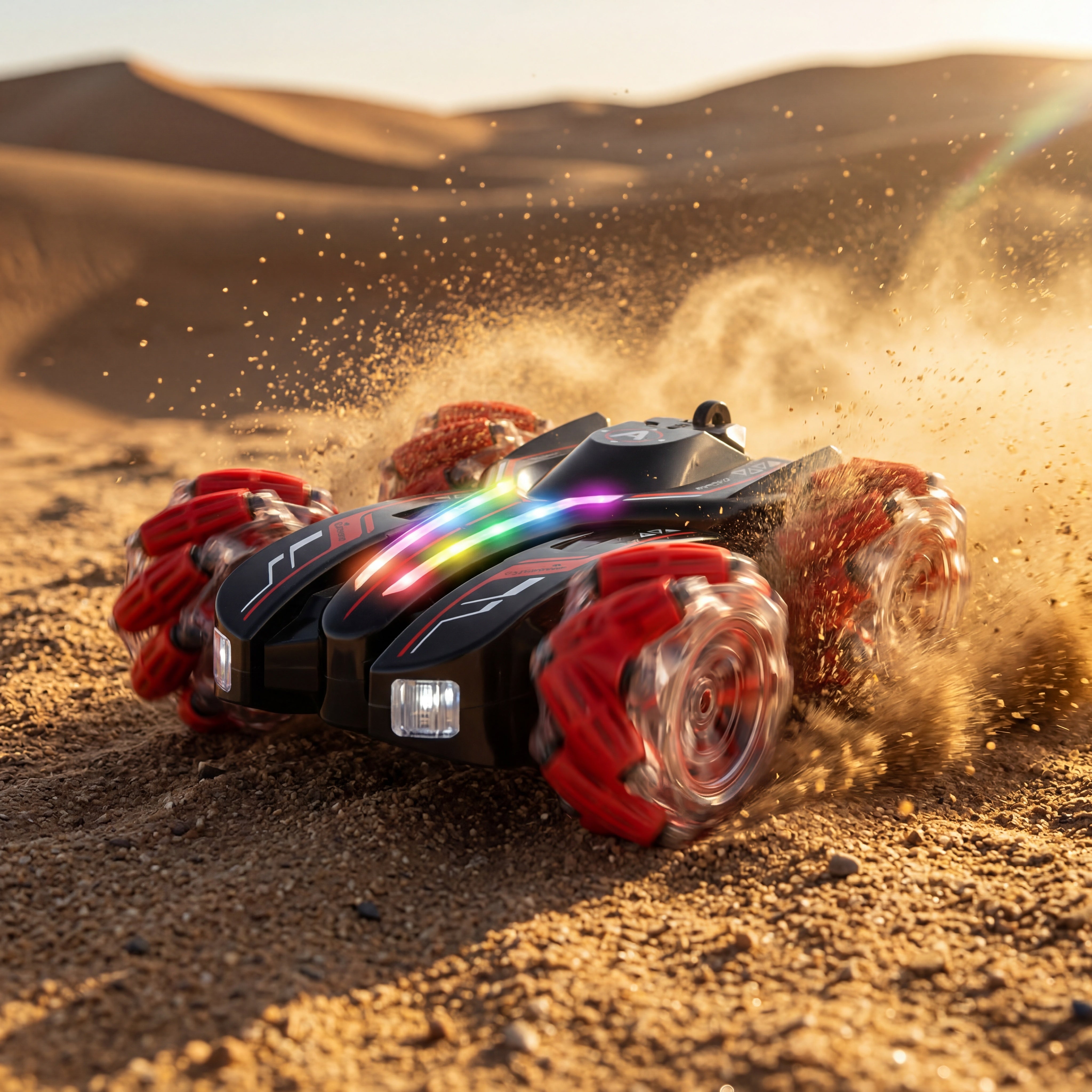 Auto zdalnie sterowane 360° z efektem dymu (PILOT + KONTROLER NA NADGARSTEK)