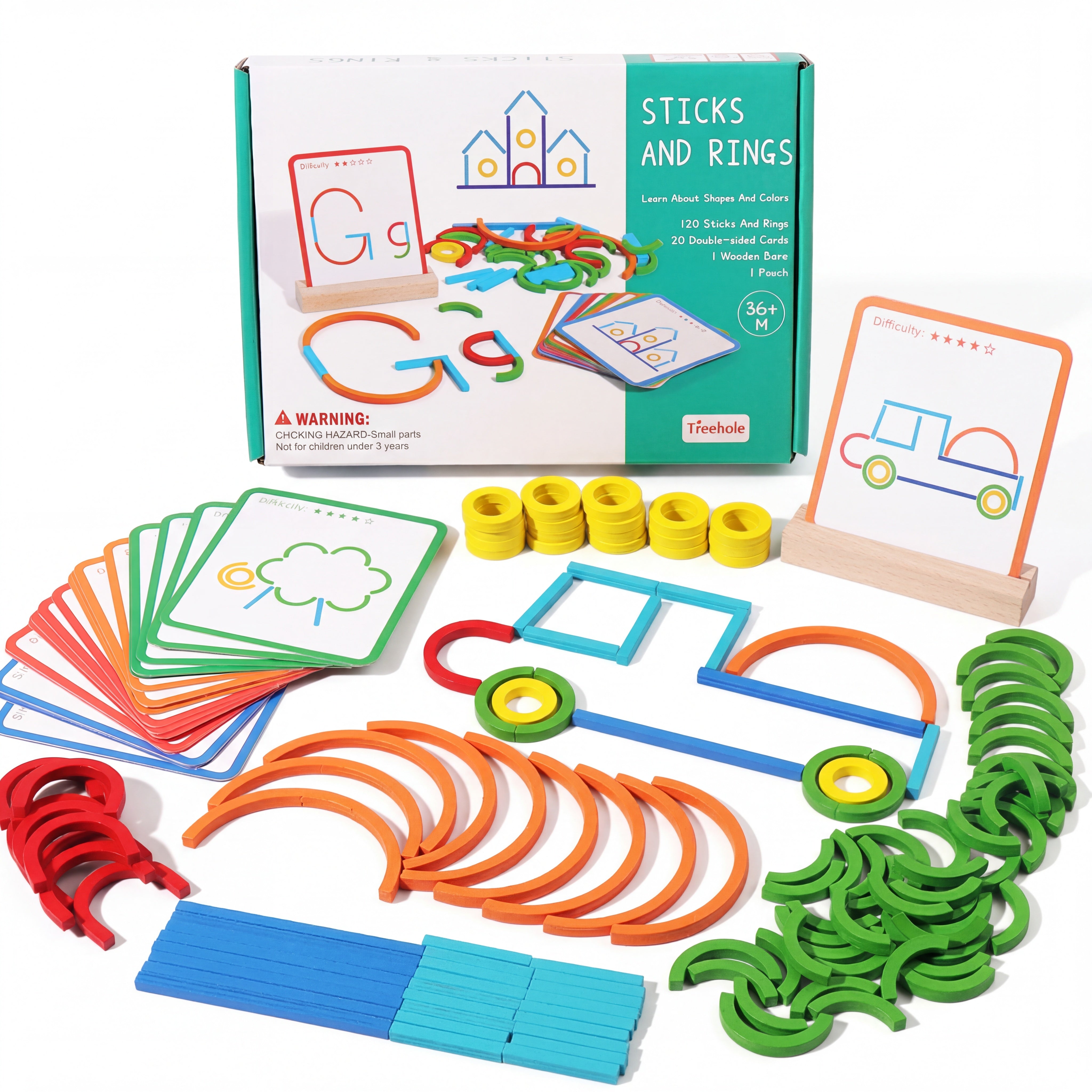 Sticks and Rings - Klocki Drewniane