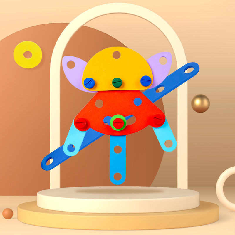 Konstrukcyjne Klocki Drewniane Montessori