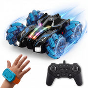 Auto zdalnie sterowane 360° z efektem dymu (PILOT + KONTROLER NA NADGARSTEK)