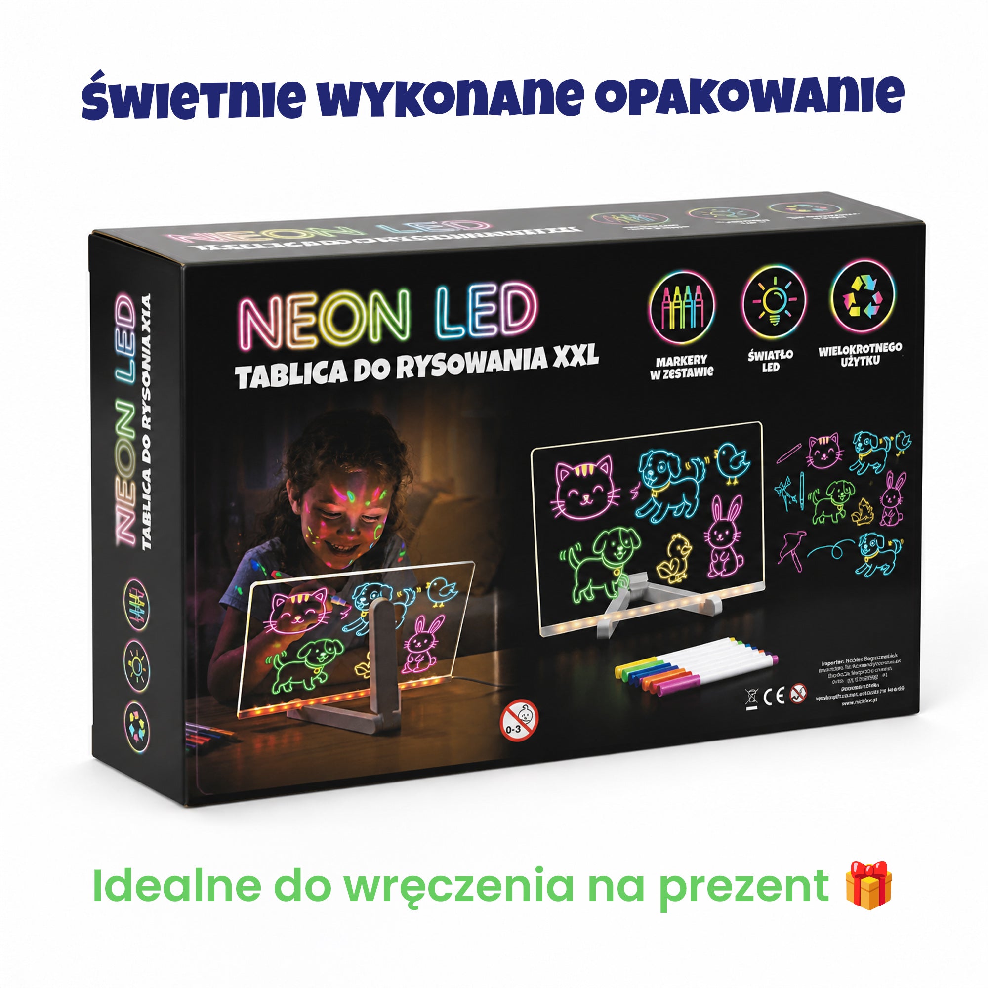 GlowBoard - Świecąca Tablica LED XXL do Rysowania