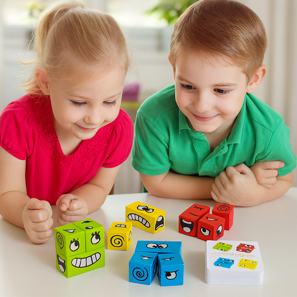 Emocje - Klocki Drewniane