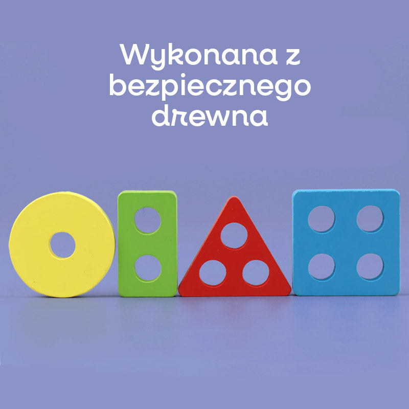 Układanka 3w1 - Pszczółki, Rybki, Kształty