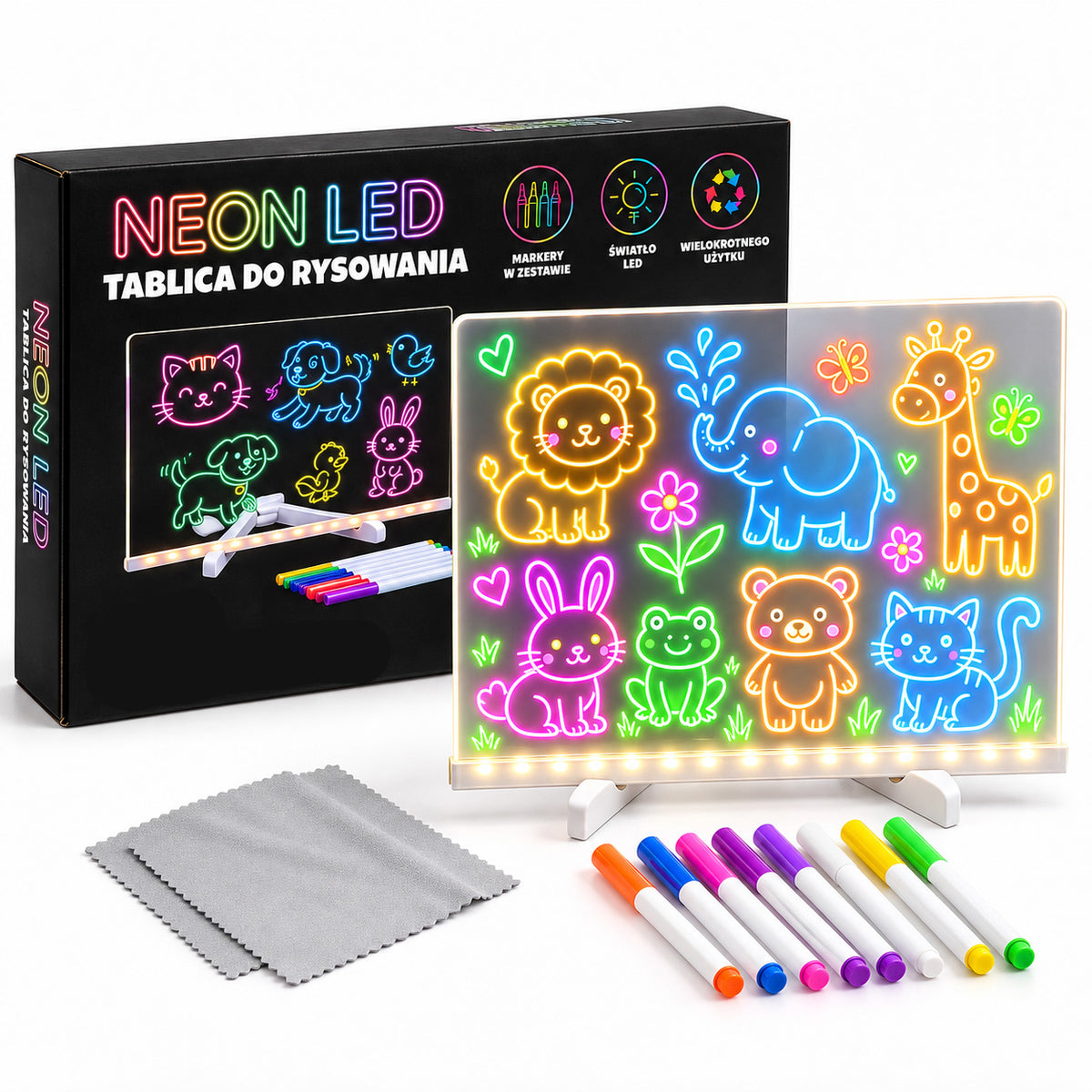 GlowBoard - Świecąca Tablica LED XXL do Rysowania