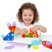 Konstrukcyjne Klocki Drewniane Montessori