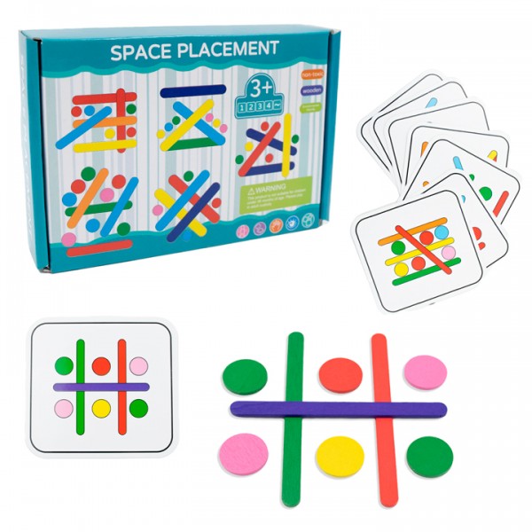 Kołka i patyczki - drewniana układanka