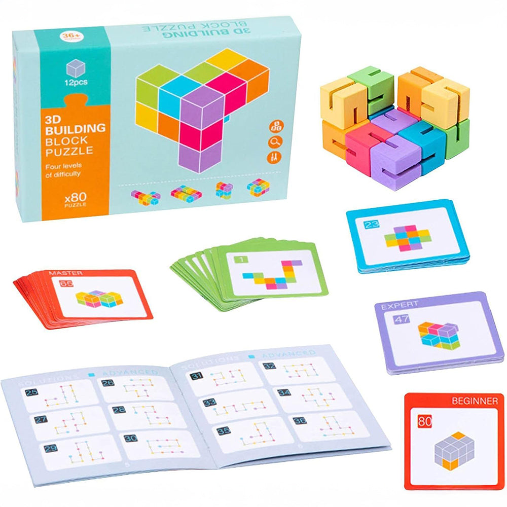 Drewniana układanka 3D