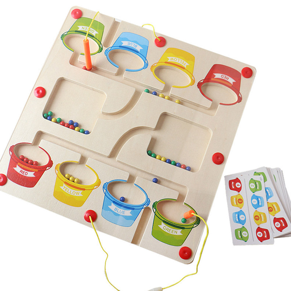 BucketPuzzle - Magnetyczna gra edukacyjna – Sortowanie kolorów