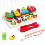 Układanka 3w1 - Pszczółki, Rybki, Kształty