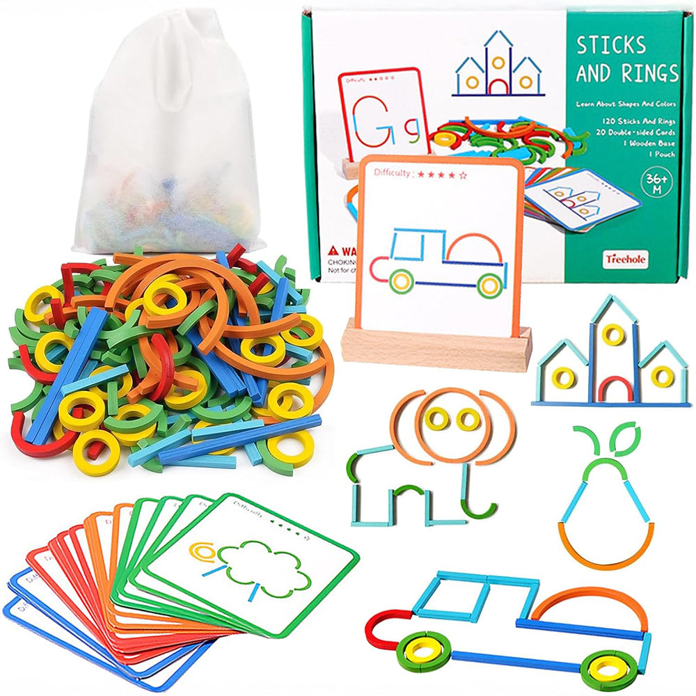 Sticks and Rings - Klocki Drewniane