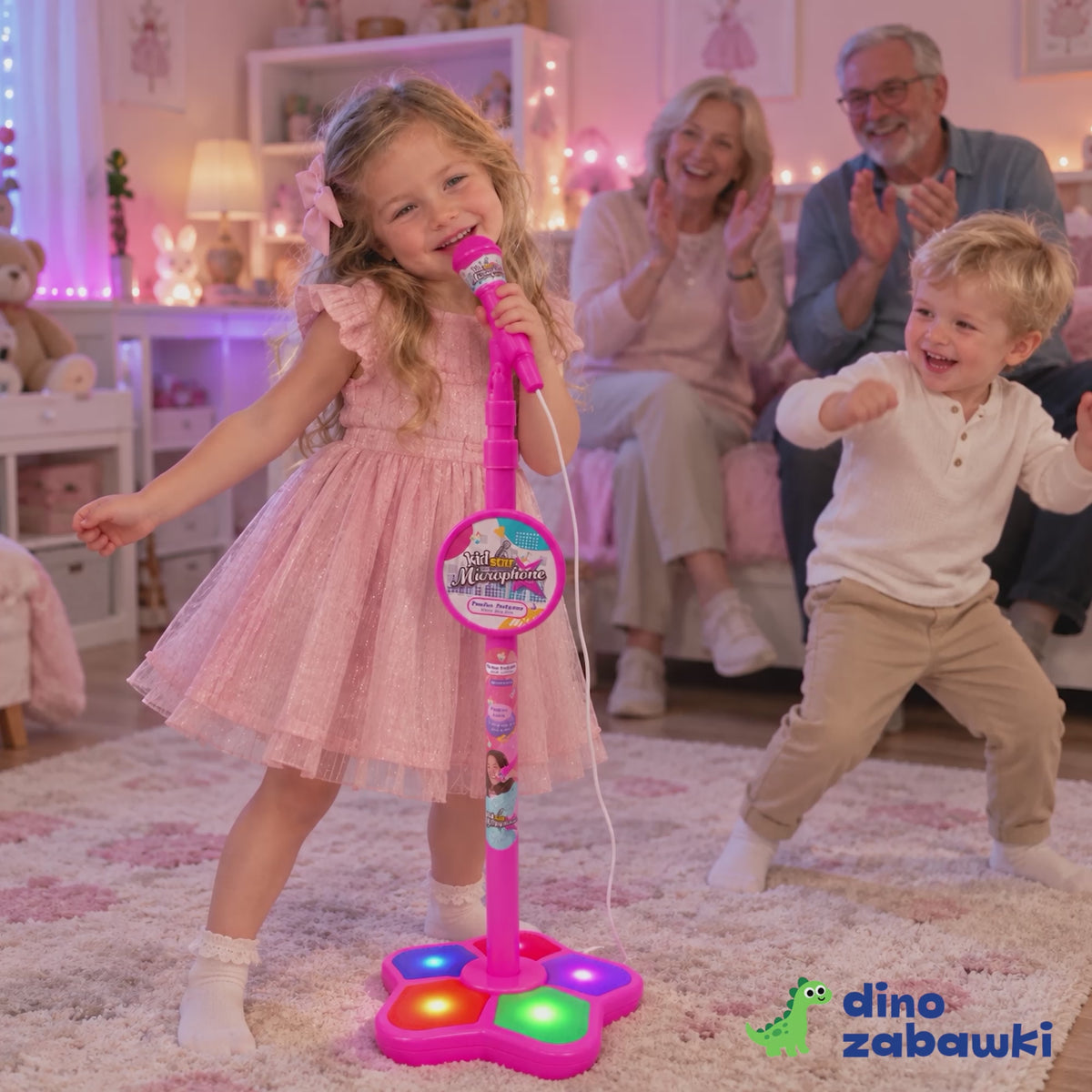 Załaduj wideo: Mikrofon Karaoke ze Stojakiem i AUX