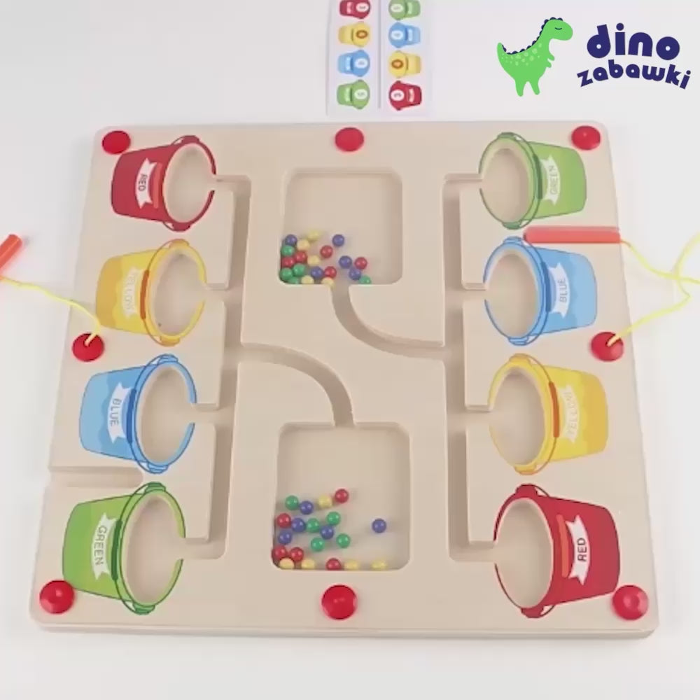 Załaduj wideo: BucketPuzzle - Magnetyczna gra edukacyjna – Sortowanie kolorów