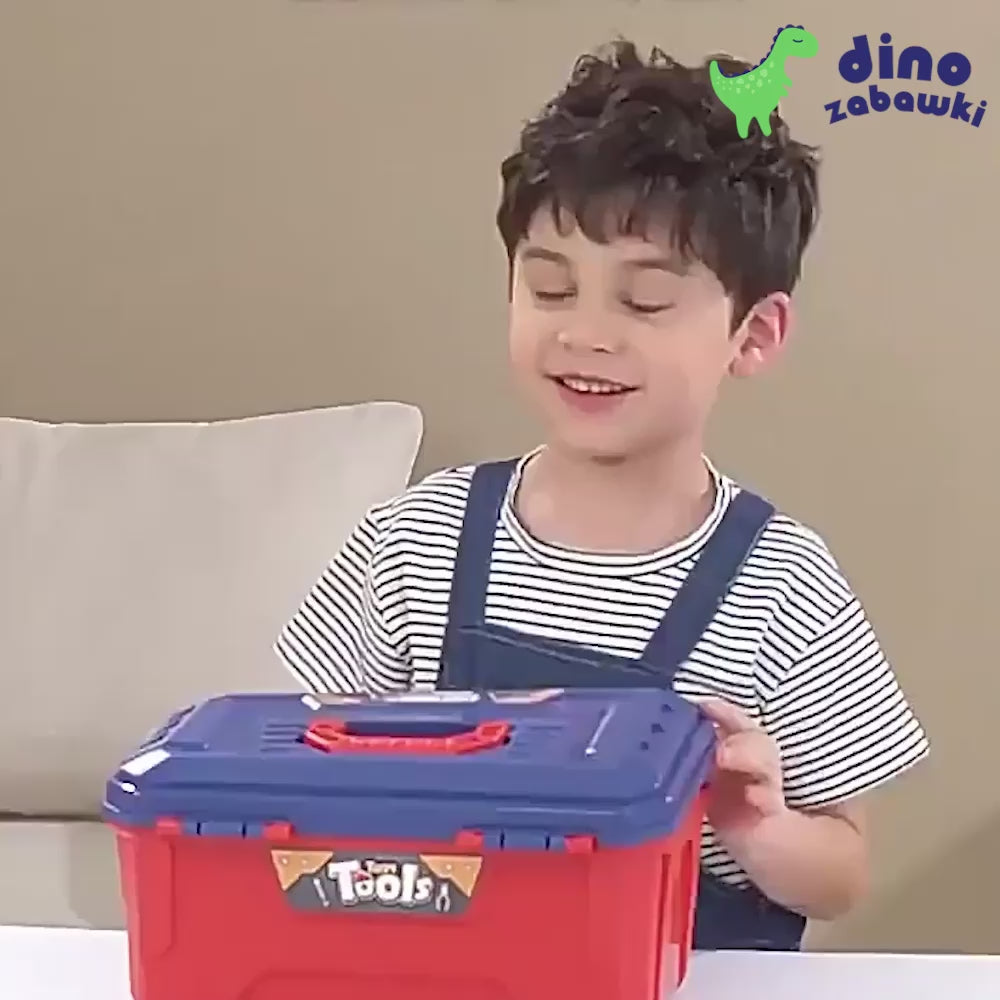 Załaduj wideo: Tools – zestaw skrzynia narzędzi małego majsterkowicza