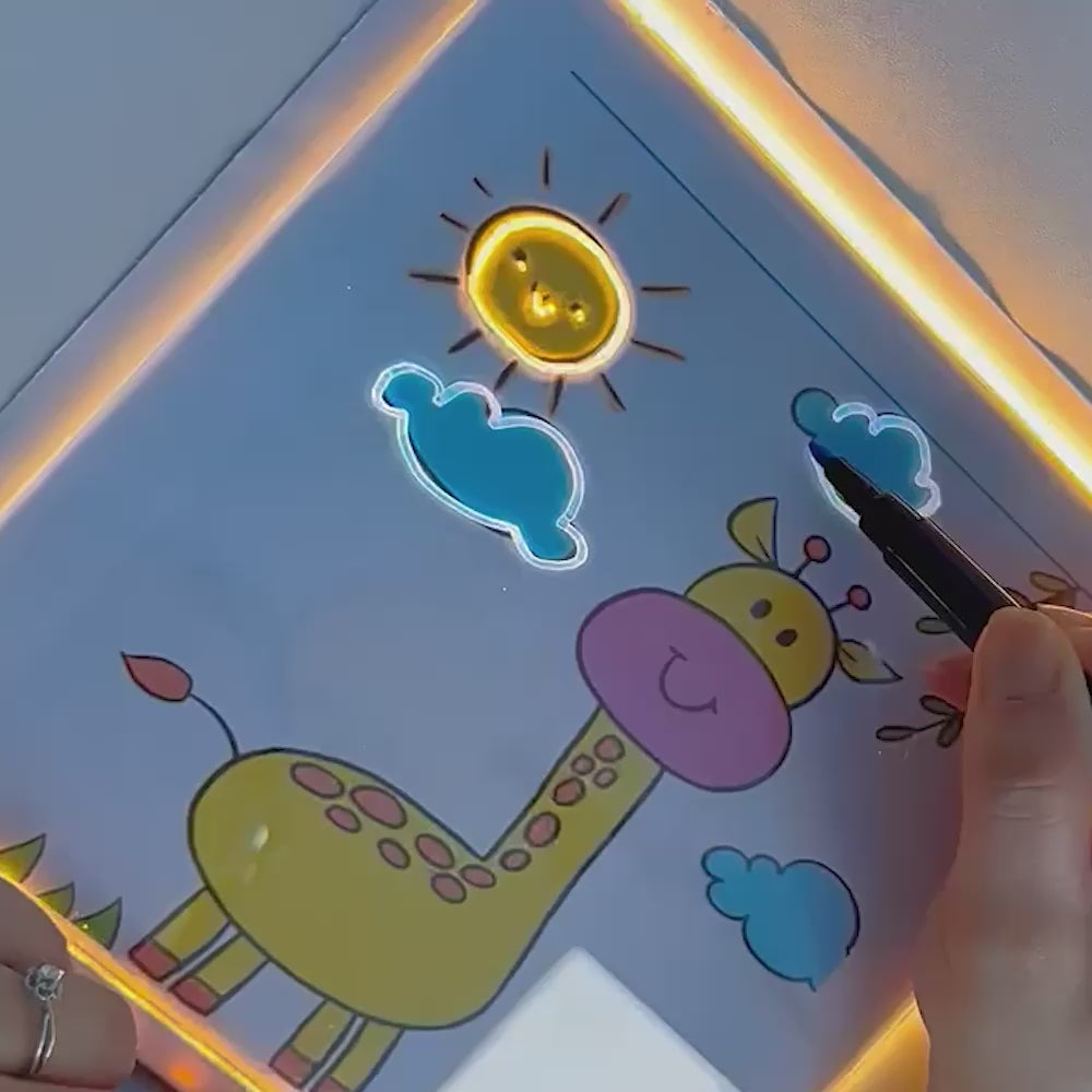 Załaduj wideo: Świecąca Tablica LED do Rysowania