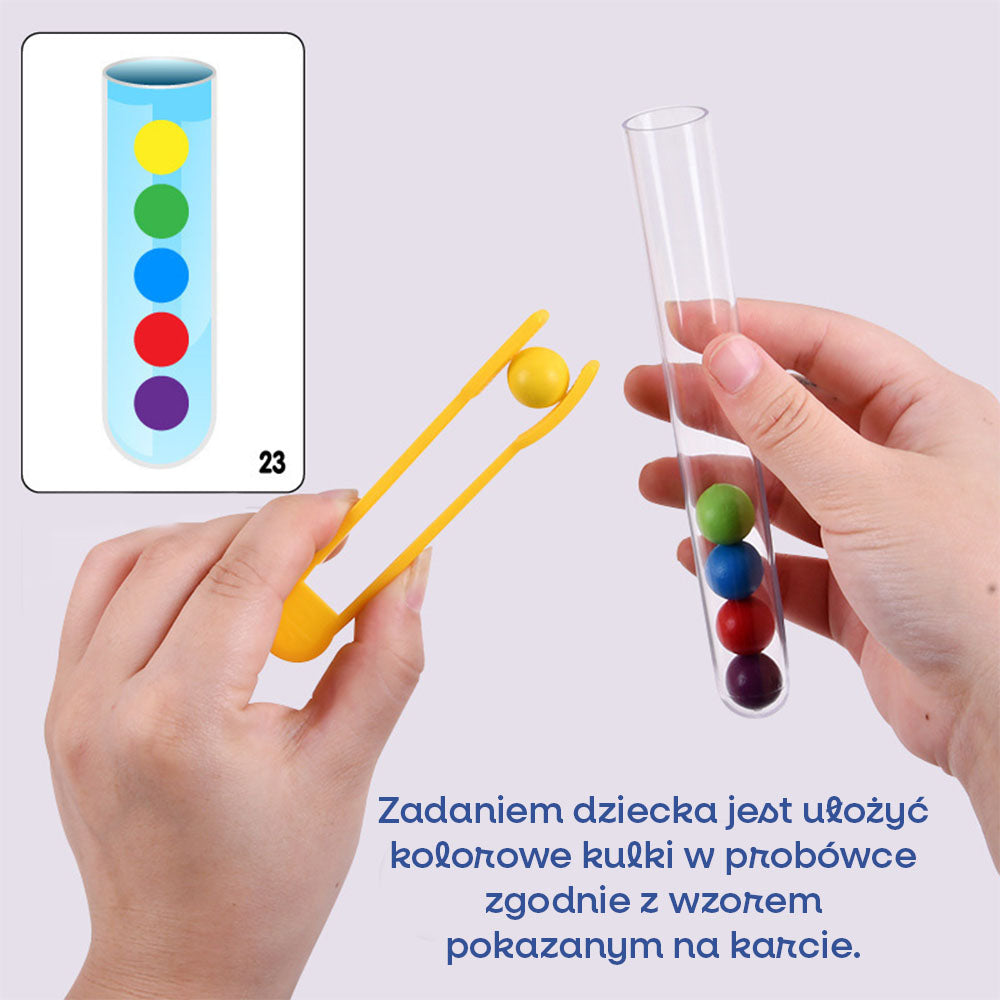 Probówki - Gra w układanie kolorów
