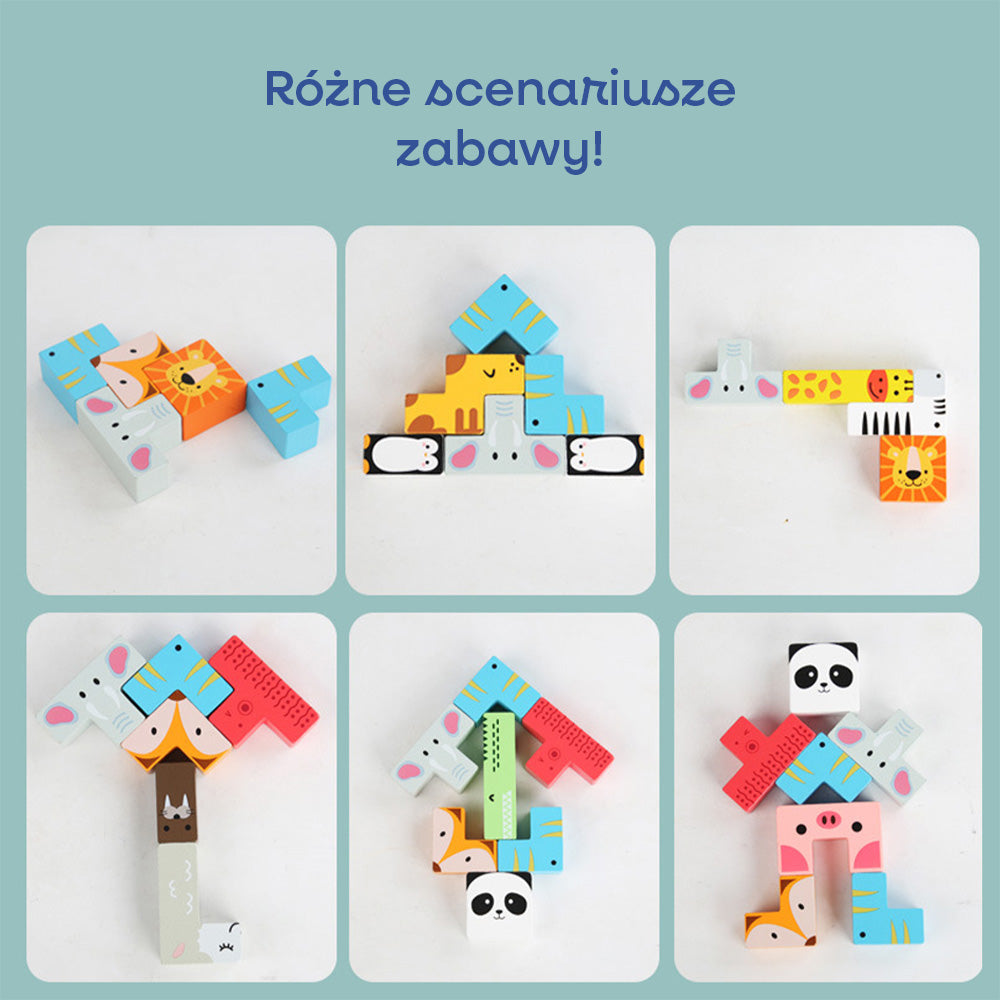 Logiczne Zwierzaki Tetris