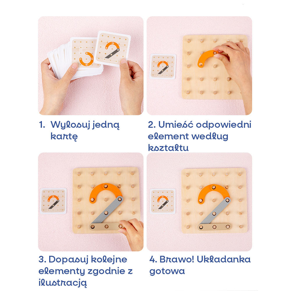 CreativeBoard -  Drewniana Tablica Układanka