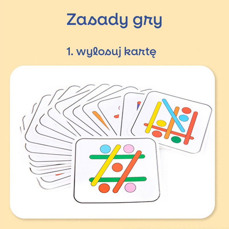 Kołka i patyczki - drewniana układanka