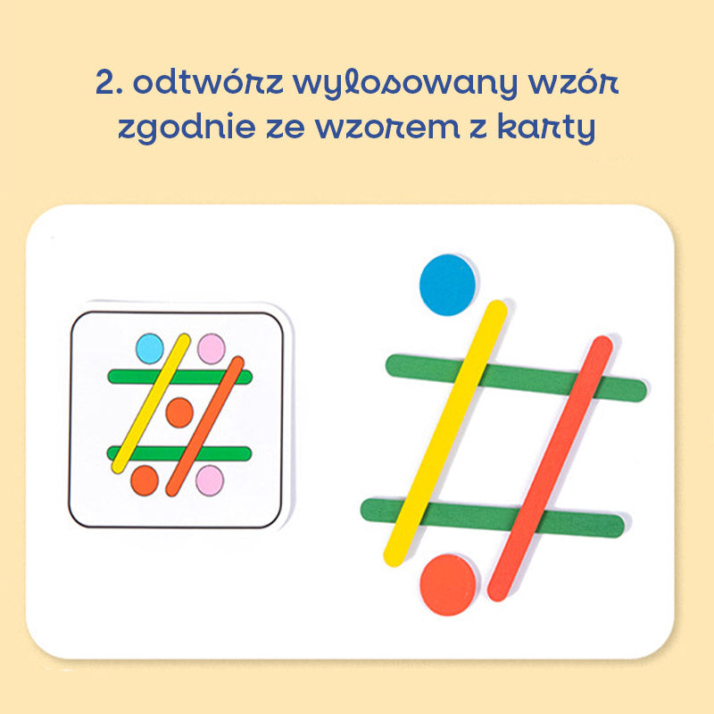 Kołka i patyczki - drewniana układanka