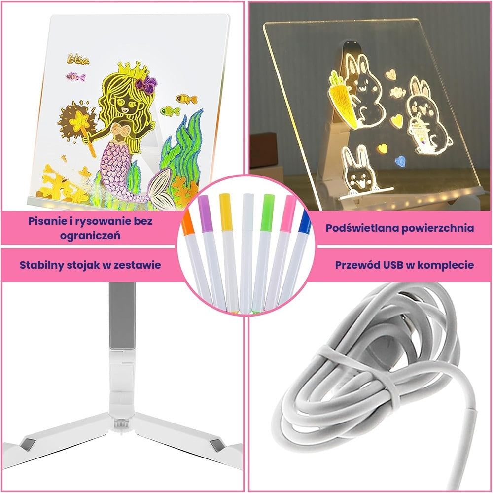 Świecąca Tablica LED do Rysowania